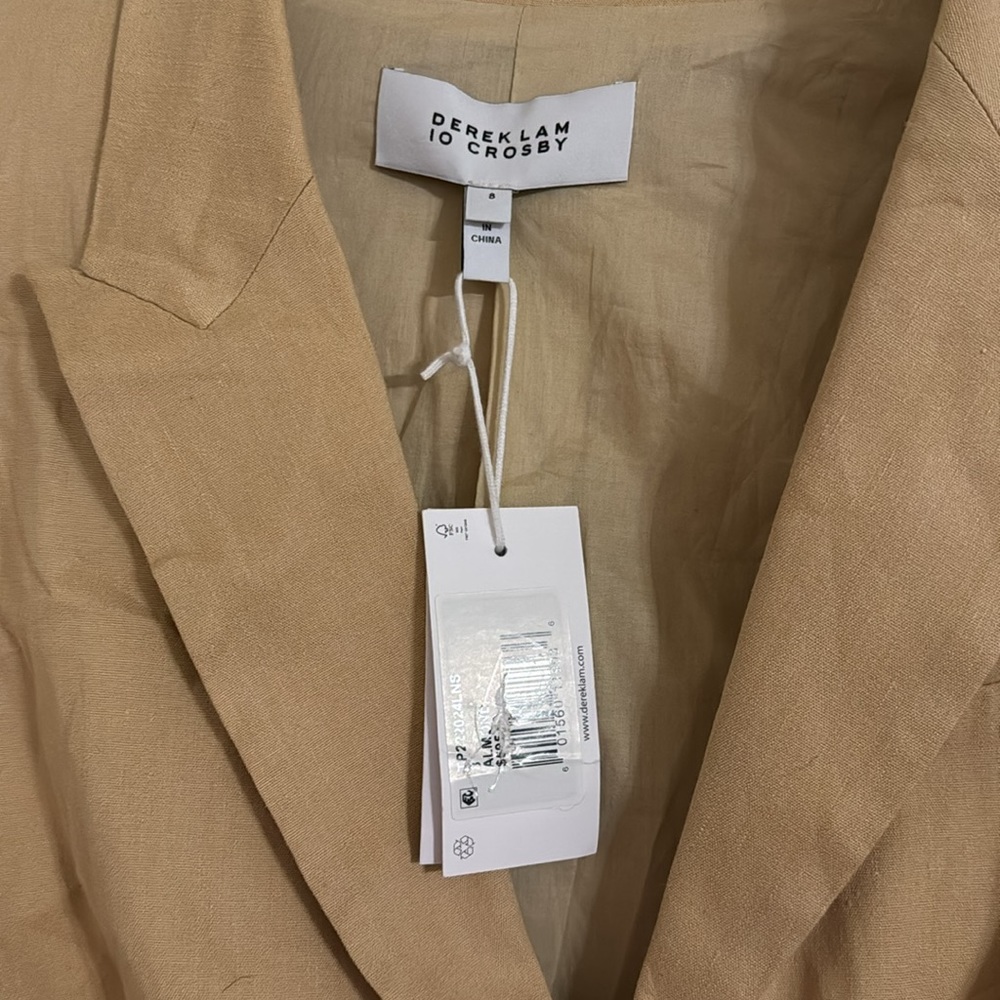 NWT Derek Lam belted lightweight khaki blazer - Picture 2 of 2